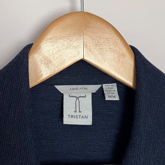 Navy Double-Breasted Fitted Blazer - Picture 5 of 8